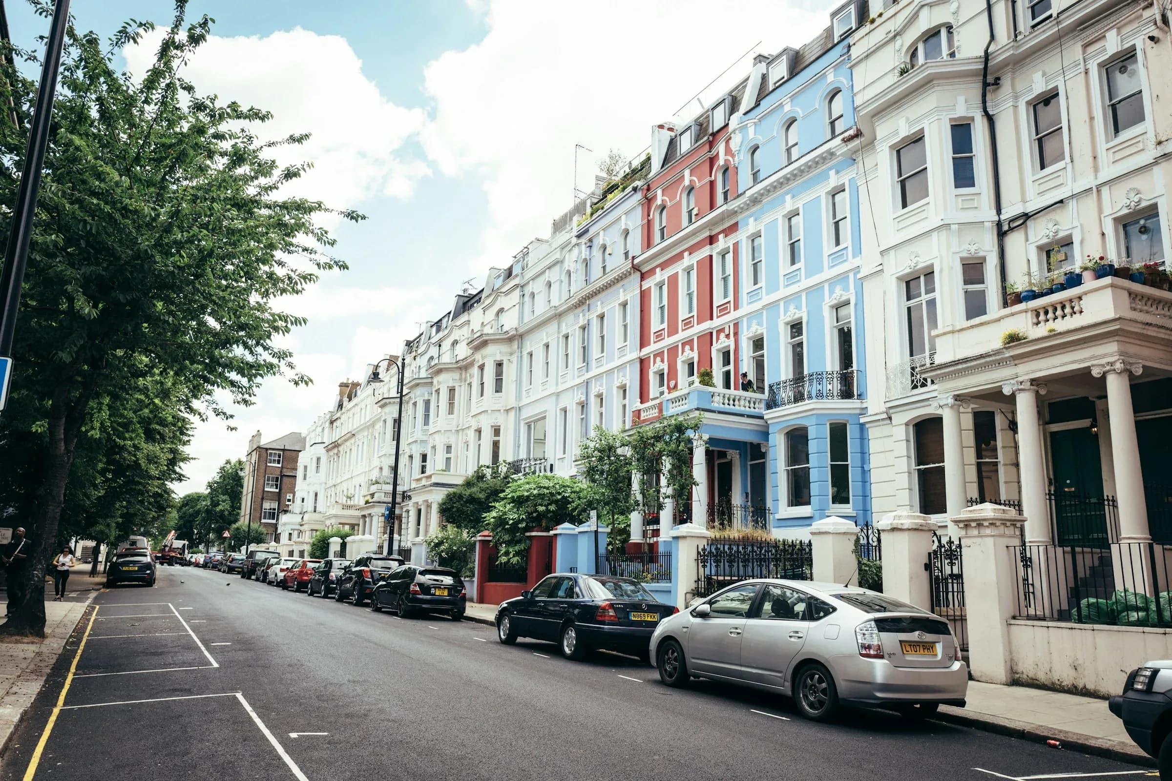 Colourful mixed period terrace, ground-to-roof commercial and residential character