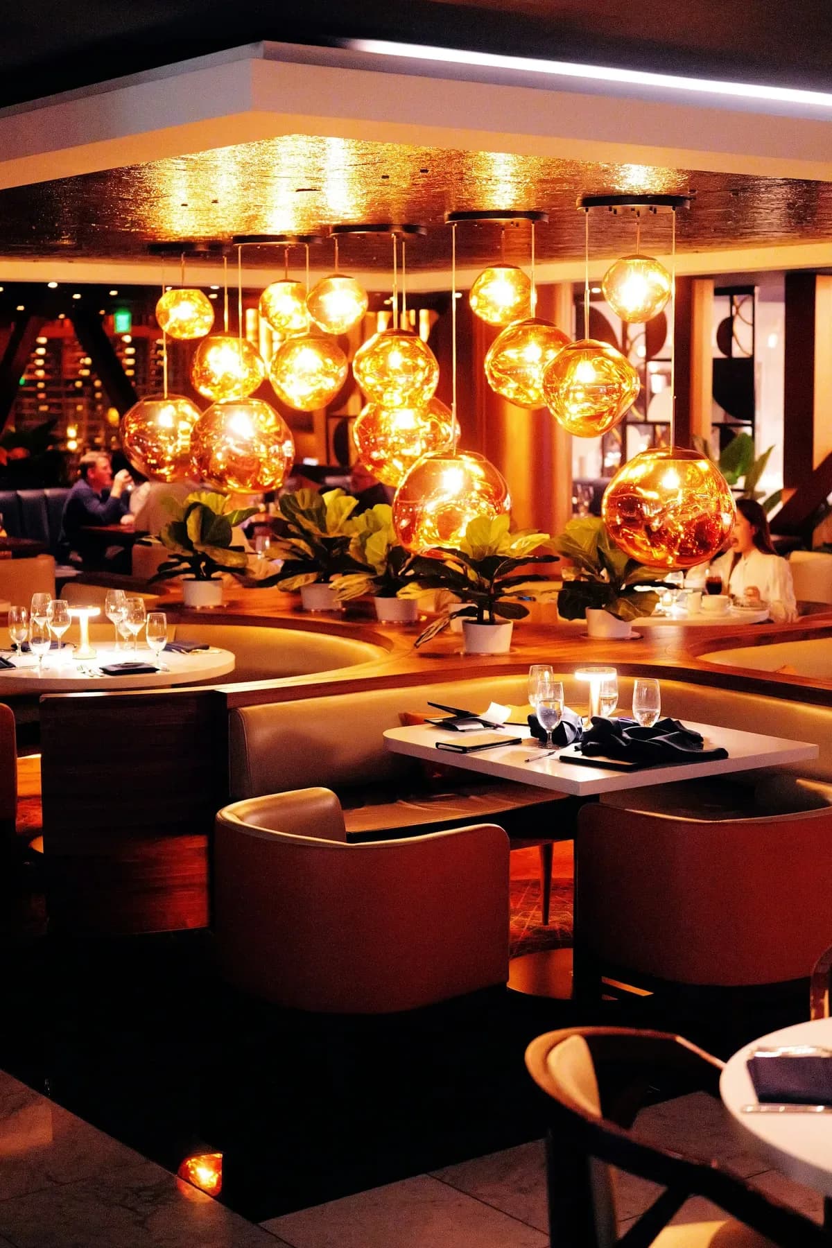Warmly lit luxury restaurant interior — restaurant and hospitality turnkey investment
