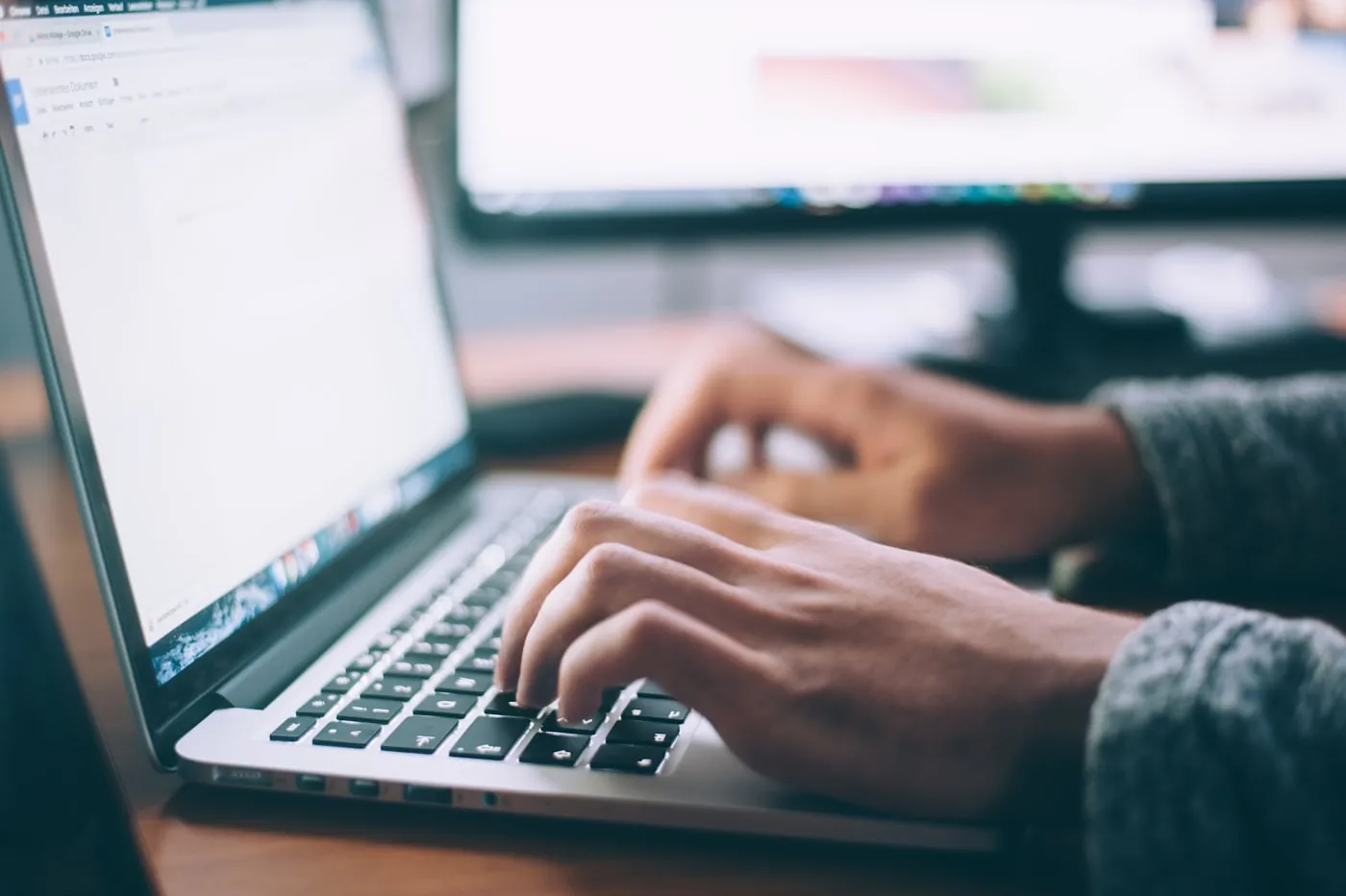 Laptop and notes — company secretarial filings