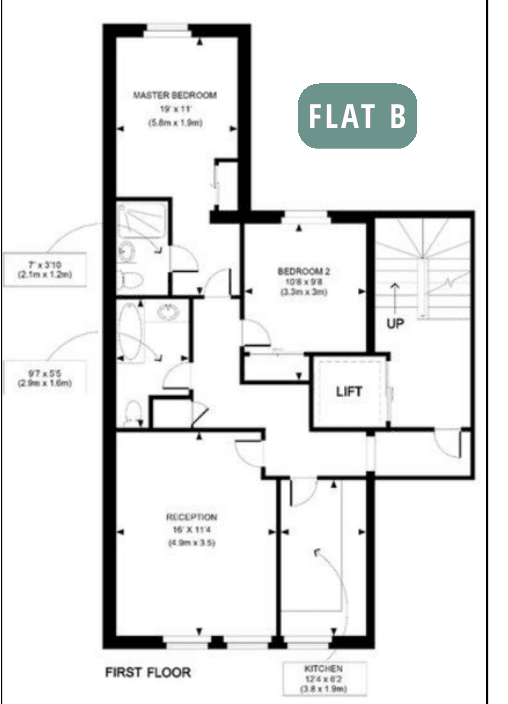 Flat 5B — Kat planı